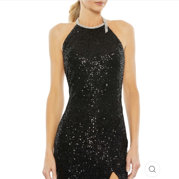 Mac Duggal Dresses & Skirts - Sequined High Neck Rhinestone Mac Dugal size 4 style 26943